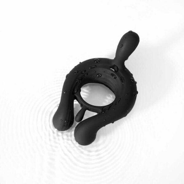 Kairos – Anneau Vibrant 3 Points Noir – Image 2